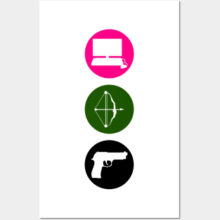 Team Arrow - Colorful Symbols - Weapons Posters and Art